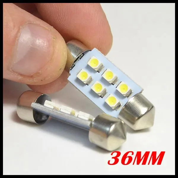 Бесплатная доставка гирлянда светодиодных ламп 6smd led 1210 3528 c5w 31 мм/36 мм/39 мм/42 мм