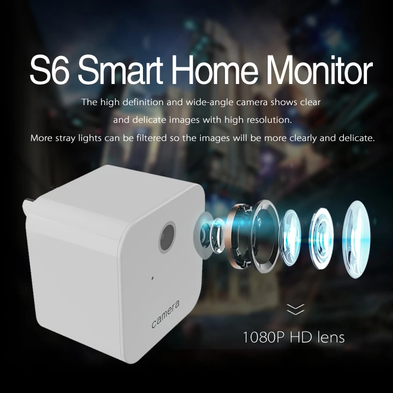HD 1080P IP камера S6 Wifi мини Автомобильная камера ночного видения Автомобильный видеорегистратор Видео Аудио видеокамера автомобильная камера рекордер видеорегистратор для Android IOS