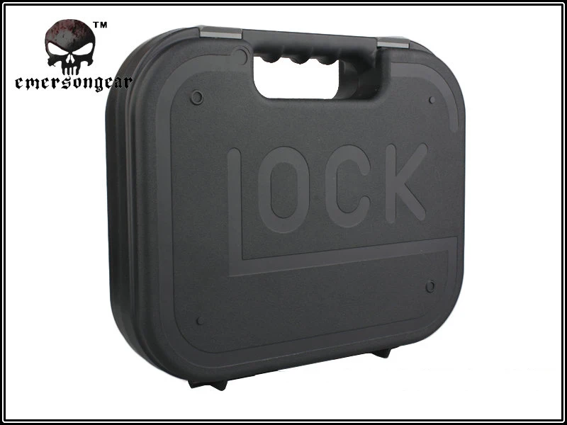 EMERSON GLOCK ABS чехол для пистолета тактический Жесткий Чехол для пистолета подкладка из пеноматериала для винтовки Чехол для охоты Сумка для страйкбола - Цвет: Black