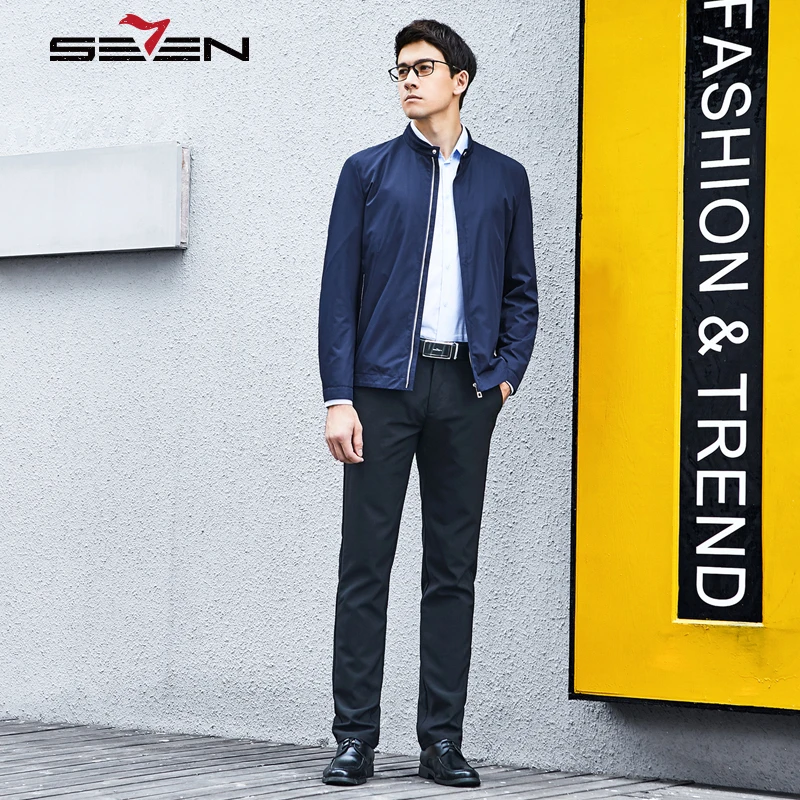 Мужская ветровка Seven7 формальная облегающая куртка на весну и осень 113K20250|Мужские