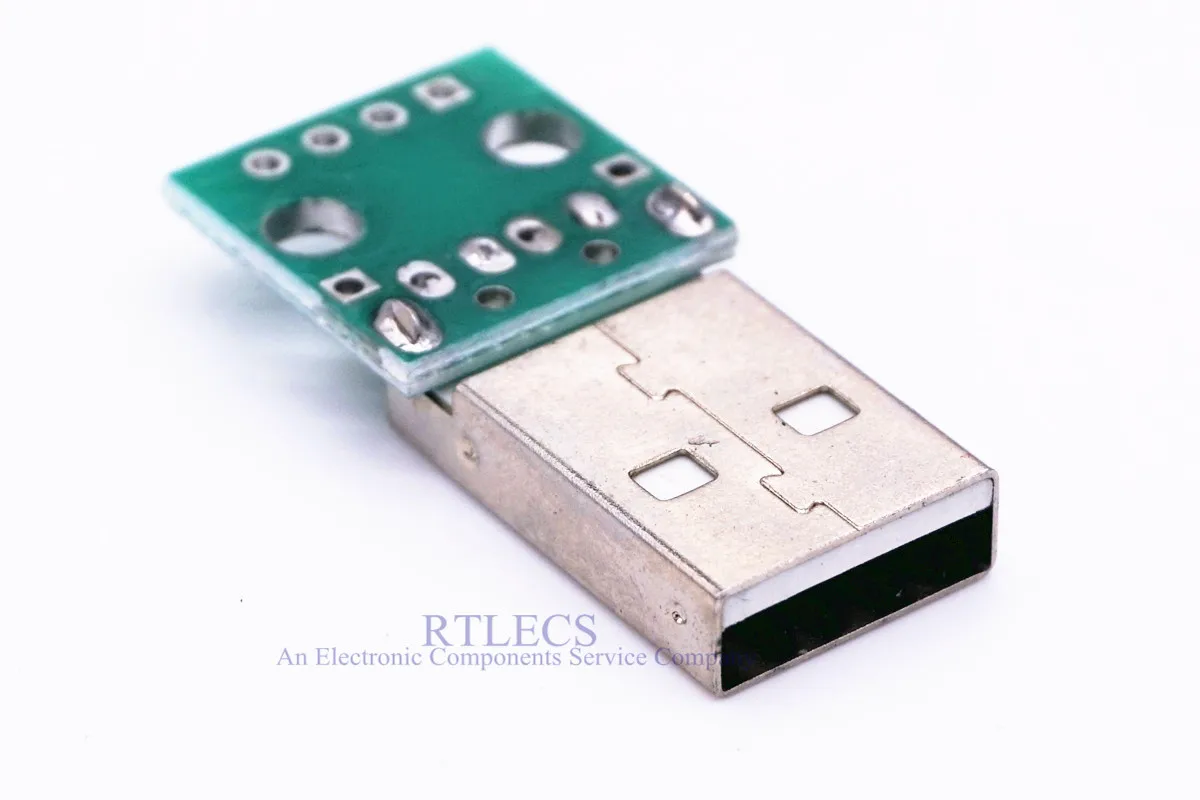 2 шт. паяльные штекеры USB 0 типа А на адаптере печатной платы с 4 контактами 54 мм