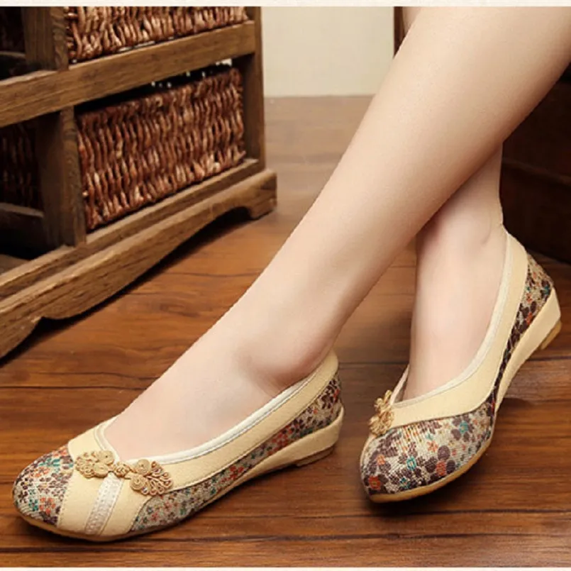 Zapatos De Mujer симпатичная женская обувь на плоской подошке легкая бежевая без