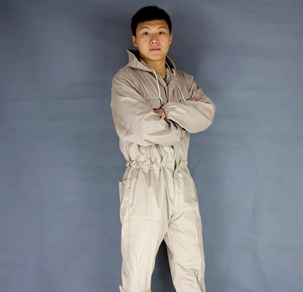 Мужской комбинезон большого размера с капюшоном Мужская Рабочая одежда униформа