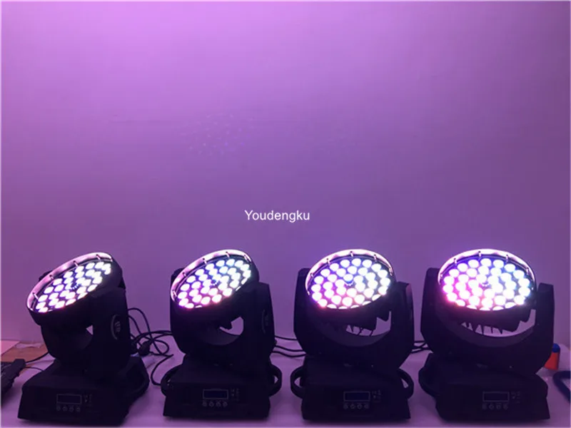 6 шт. dmx 4-в-1 rgbw 36x10 zoom aura wash moving head light 36x10w led | Лампы и освещение