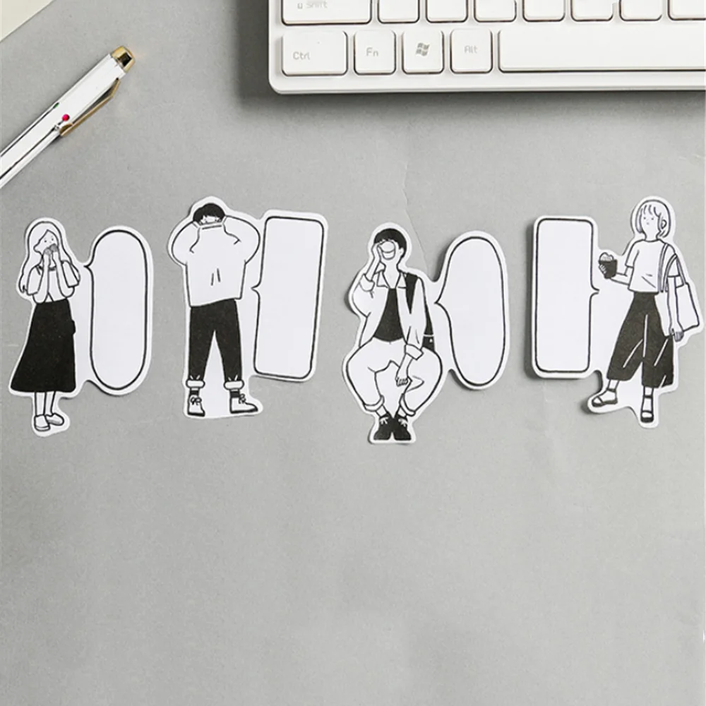 2 шт Kawaii мультфильм мальчики девочки блокноты липкие заметки Сделай Сам