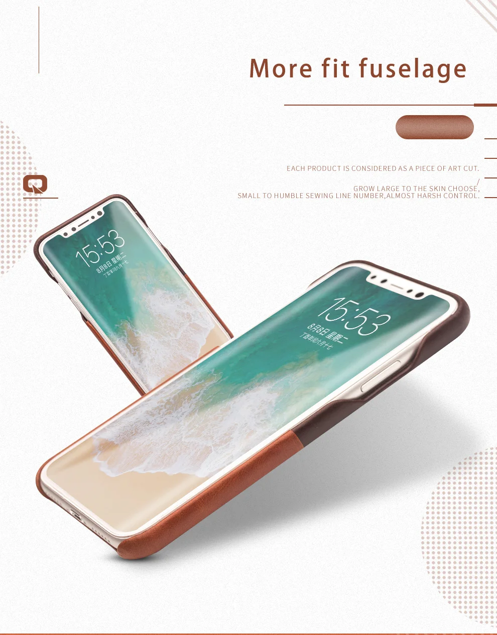 QIALINO чехол для телефона из натуральной кожи для iPhone X, модный роскошный Ультратонкий чехол ручной работы для iPhone X 5,8 дюймов