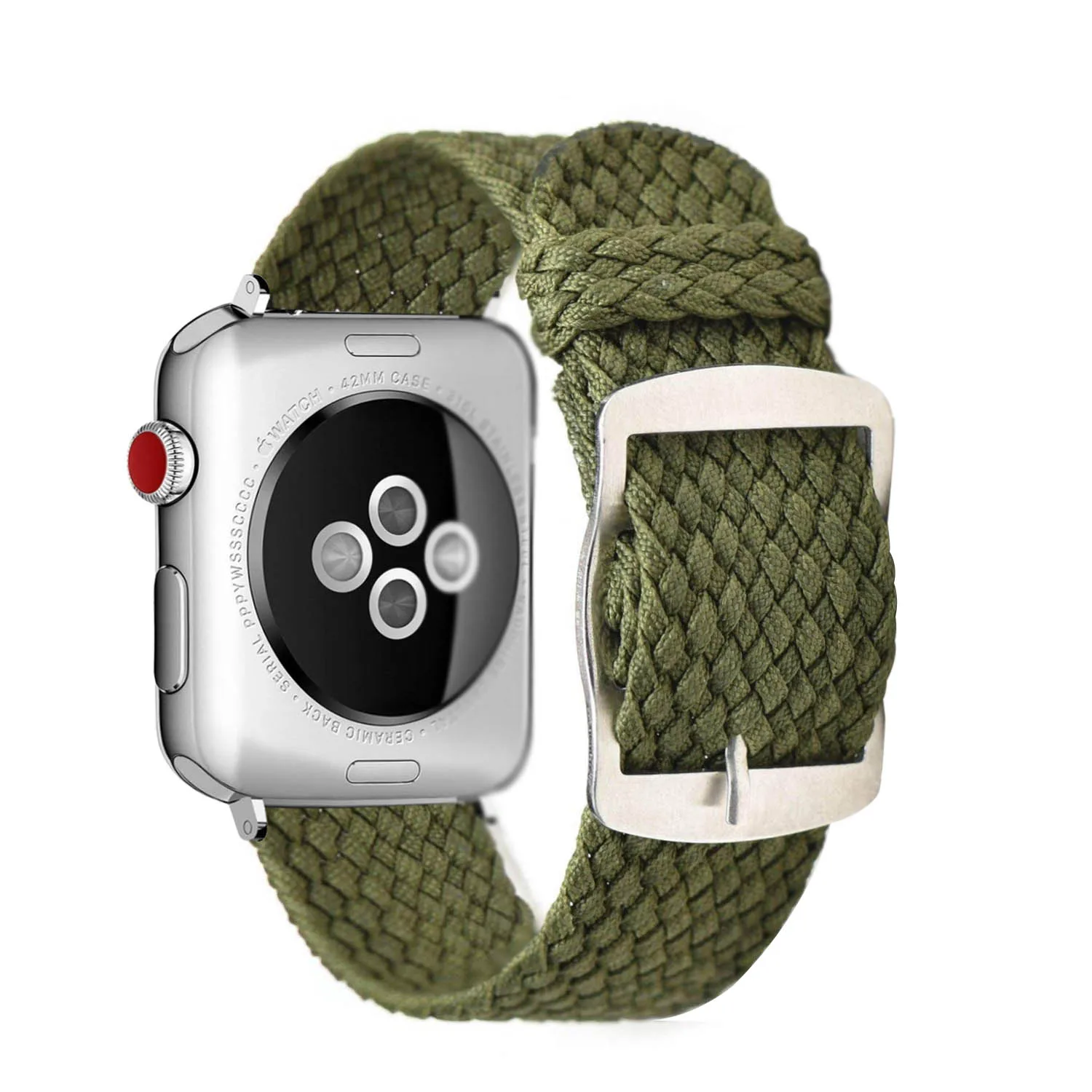 Мягкий дышащий нейлоновый полиэстеровый ремешок для часов Apple Watch, ремешок серии 4, 3, 2, 1, спортивный браслет, ремешок для iwatch 4, ремешок 40 мм, 44 мм - Цвет ремешка: Зеленый