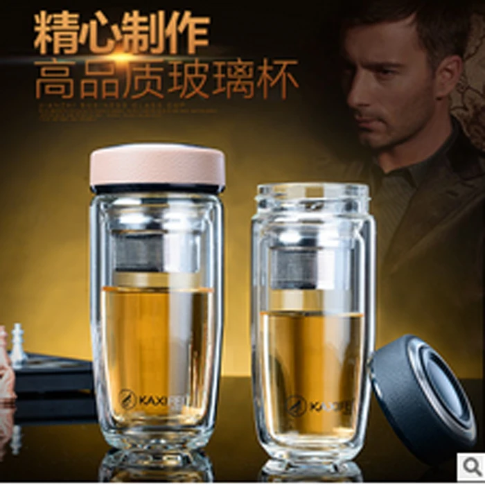 380 мл высококачественный стакан с двойными стенками деловой стиль стеклянный