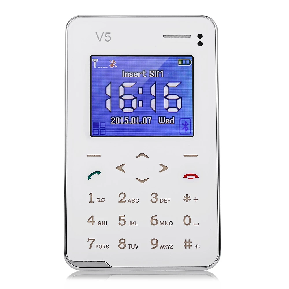 Новый ультра тонкий AEKU V5 карта Мобильный телефон карманный мини сенсорная