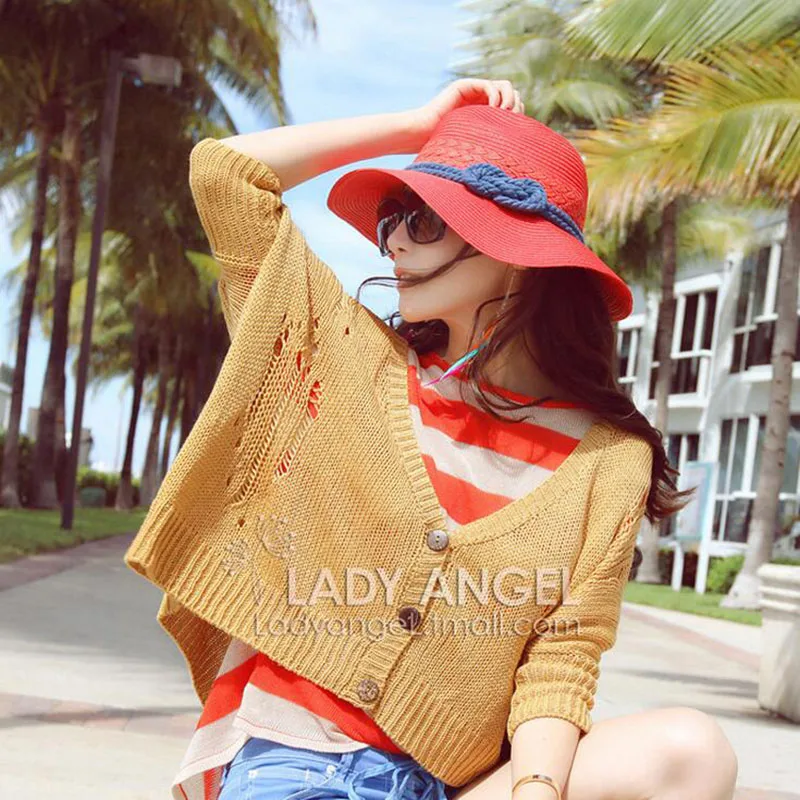 Летние шляпы из пеньковой веревки в стиле пэчворк полоску женская летняя