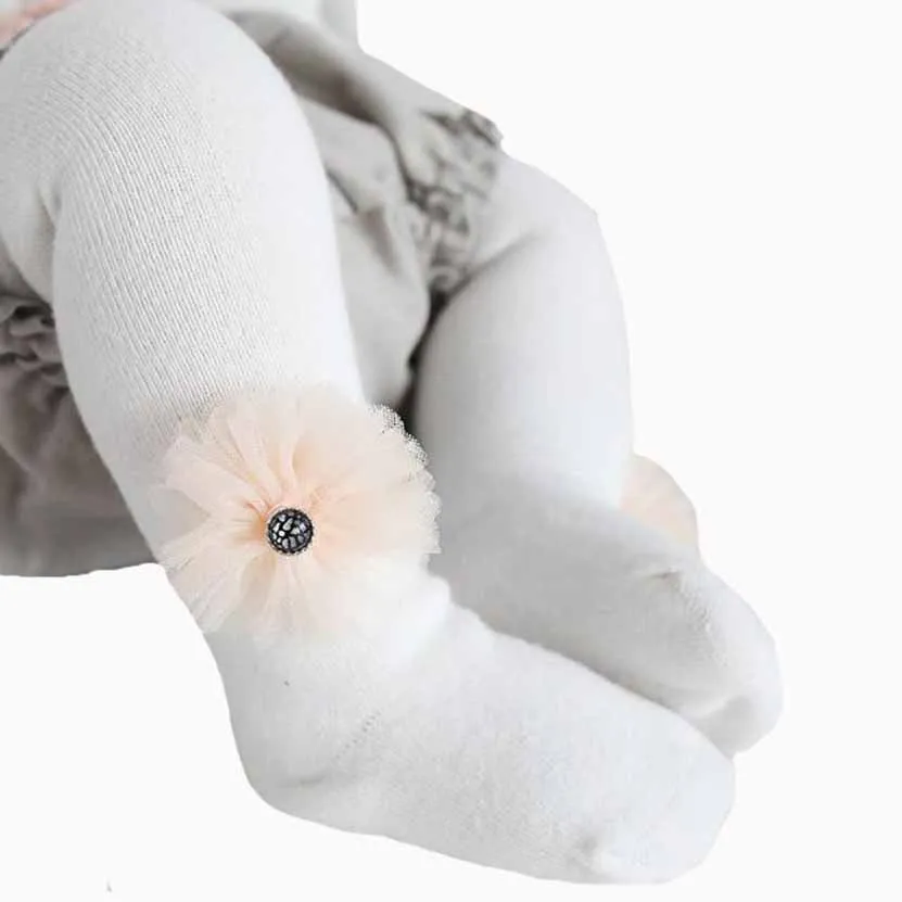 

New Autumn Winter Children's Pantyhose Girls Baby Combed Cotton Cute Flowers Kids Dance Leggings