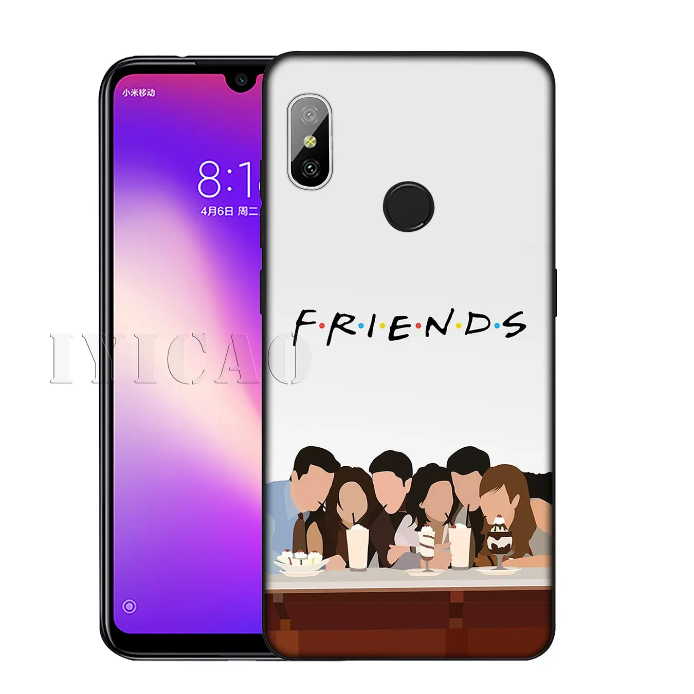 Мягкий силиконовый чехол для телефона IYICAO Friends TV Xiaomi Redmi K20 8A 7A 6A 5A S2 4X 4A GO Note 8 7 5 Plus 6