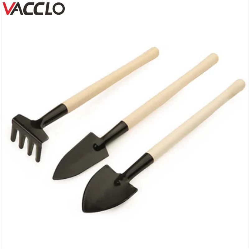 Vacclo 3pcs Mini Gardening Shovel Set Outdoor Bonsai Garden Tools Handmade Plant Planting Flower Spade Shovel Garden Hand Tools
