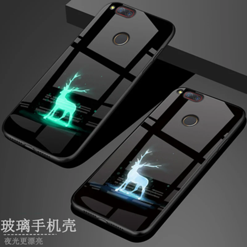 5.2&quot Luminous Tempered Glass Case For Nubia Z17mini NX569J cover shell Z17 mini Cases NubiaZ17 |