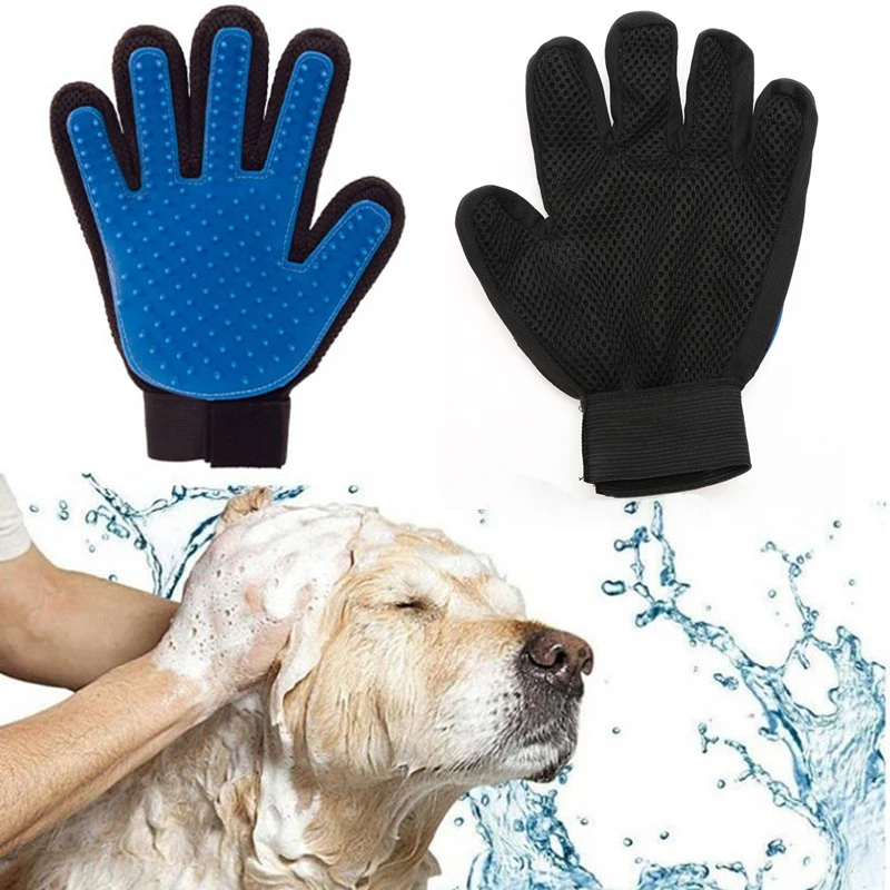 Deshedding кисть перчатки для кошки поставки Pet гребень волос пять пальцев Cat стрижка