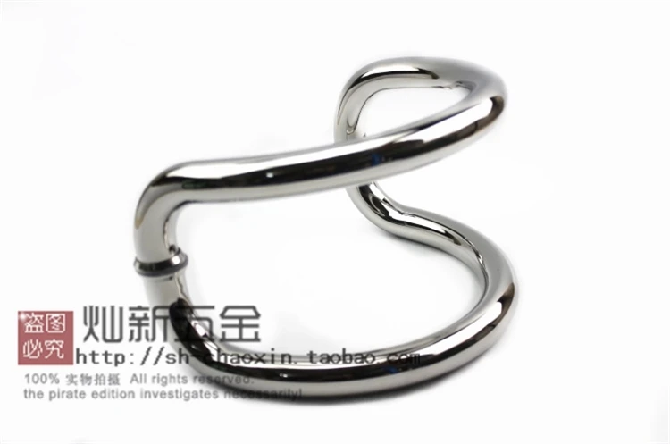 Machine bent handle Stainless steel door glass C semicircular bank atm machine |