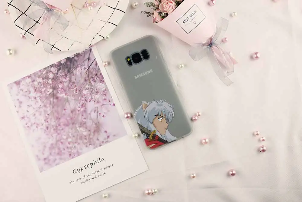 Чехол для телефона с рисунком Samsung Galaxy S8 S9 S10 S20 S21 Plus Cover S10E S7 Edge Uitra anime Inuyasha