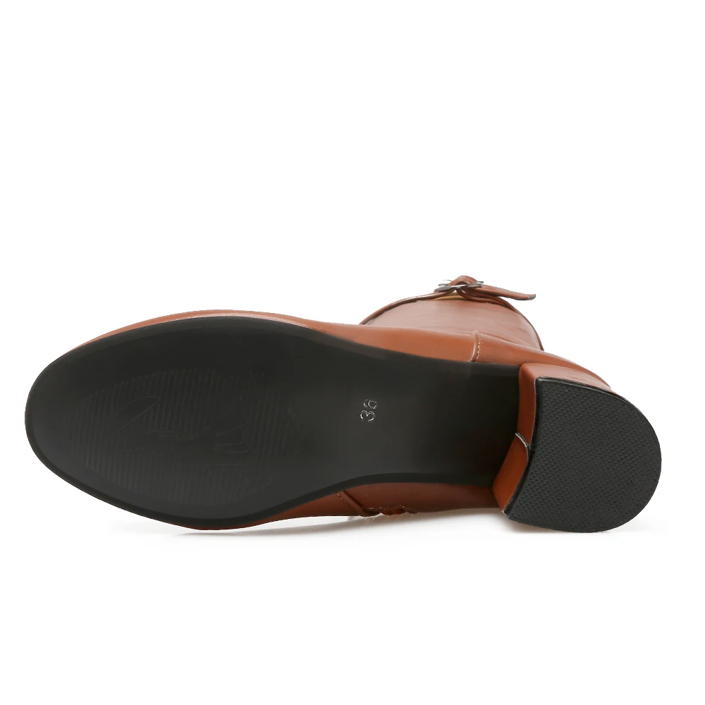 Зимние теплые плюшевые сапоги до колена женские зимние на высоком устойчивом