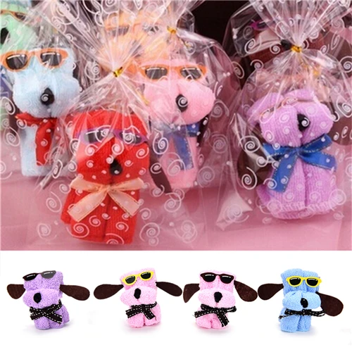 Новая собака форма торта + солнцезащитные очки полотенце микрофибра мочалка