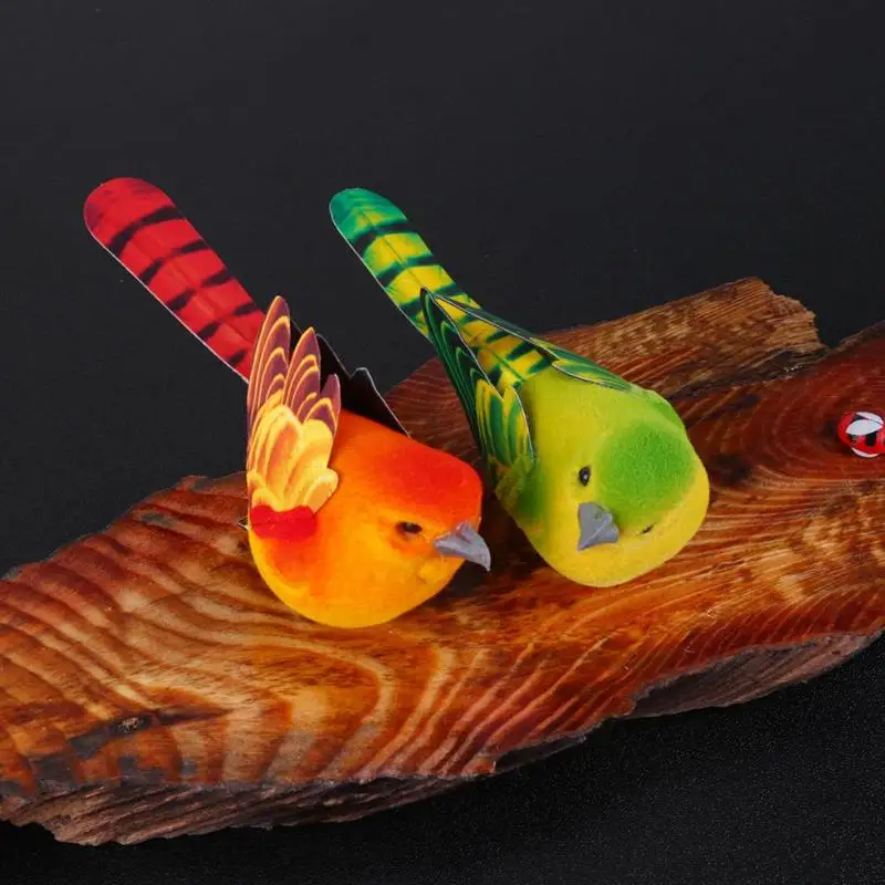 2 шт. милые украшения для птиц рождественские бутиковый декор из флока новогодние