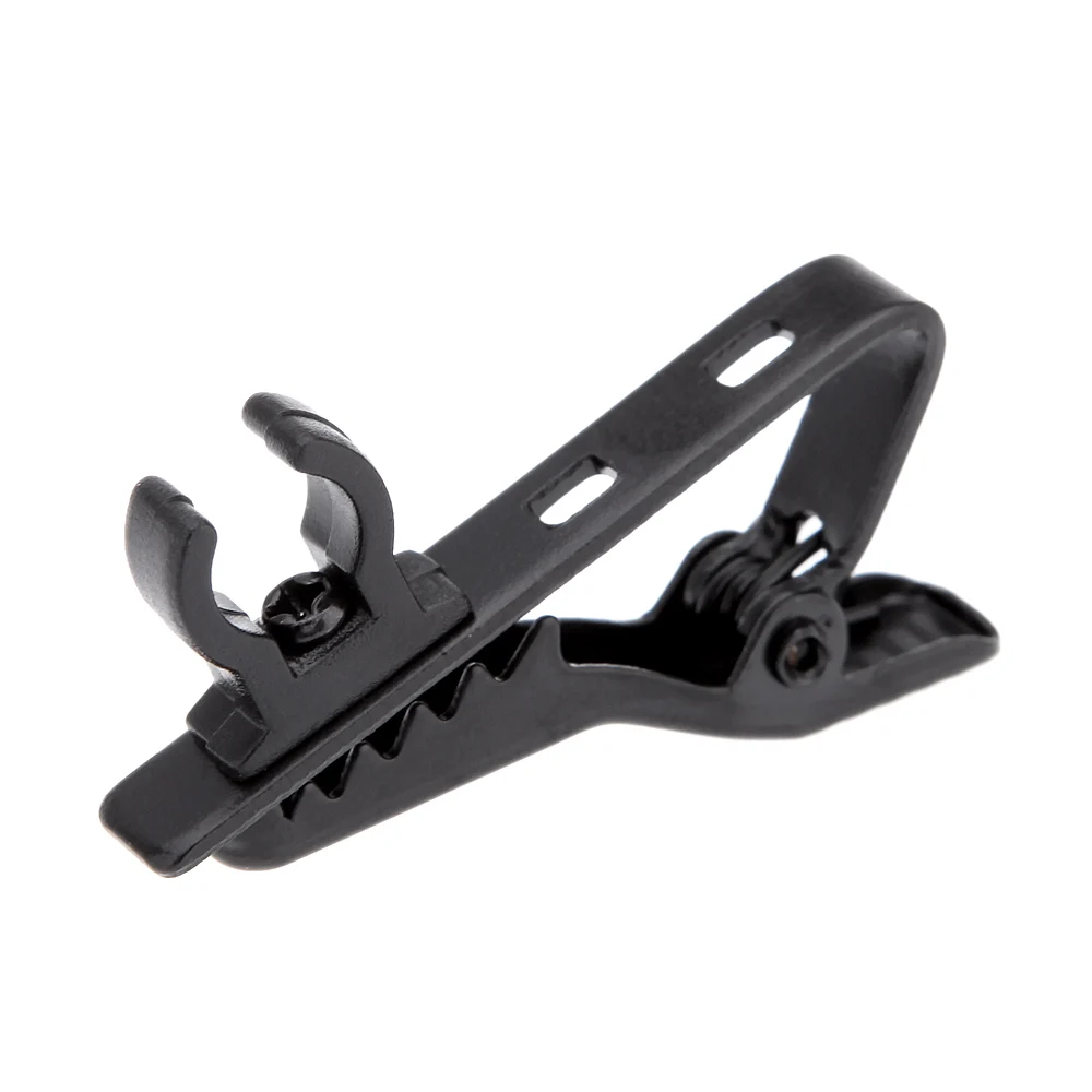 Металлический профессиональный черный зажим для лацкана микрофона петличный