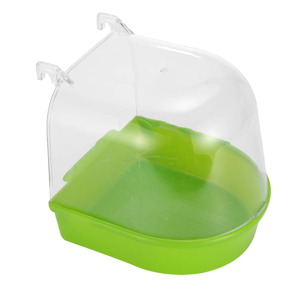 Зеленый Cage Mounted Small Bird Parrot Budgie Pet Round Bath Basin Shower Bathtub Kit Parrot Bird Bathtub Parrot Bathing Supplies 1Pc - Цвет: Зеленый