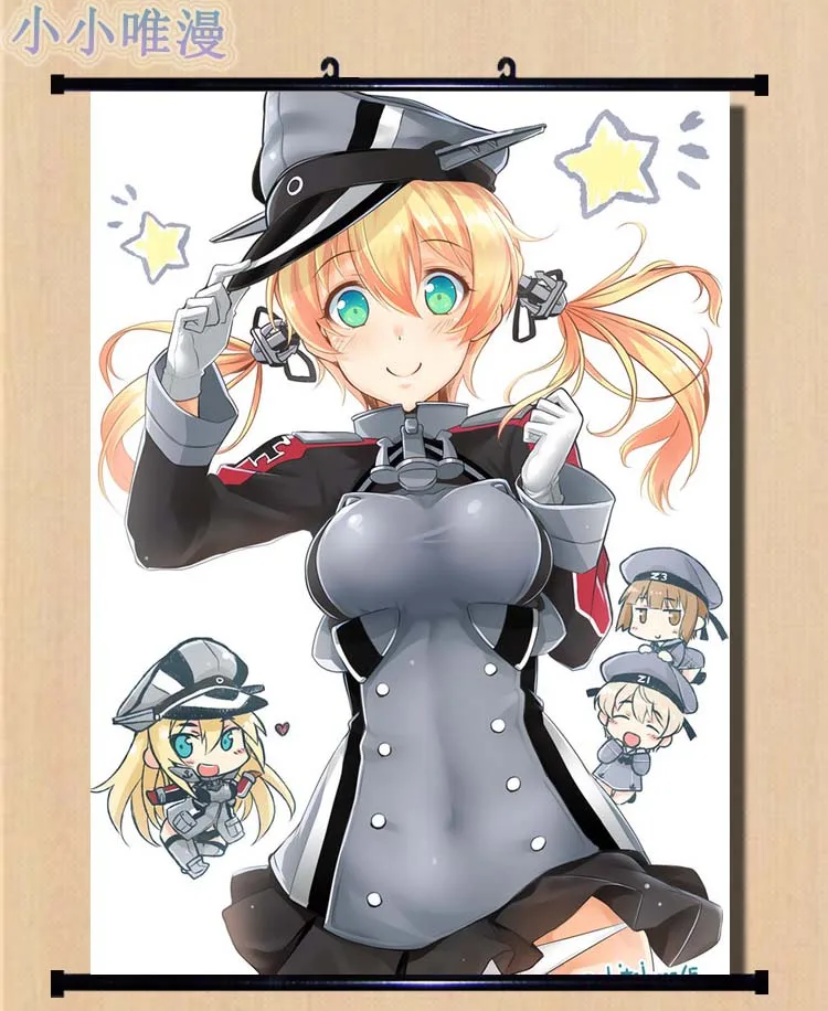 Аниме декоративные картины Kantai Collection kanglue персонажи Bismarck &amp Prinz Eugen домашний Декор