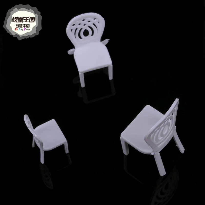 

20pcs Model Kitchen Train Railway Leisure Chair 1:20 1:25 1:30 G Scale model building Layout White kit
