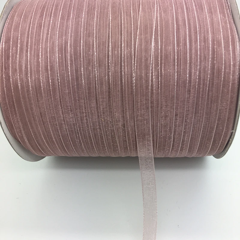 Pale Mauve 10 ярдов/лот 1/" 6 мм лента из органзы бант волосы для свадебного украшения, кружевных ремесел выбрать цвет - Цвет: Pale Mauve