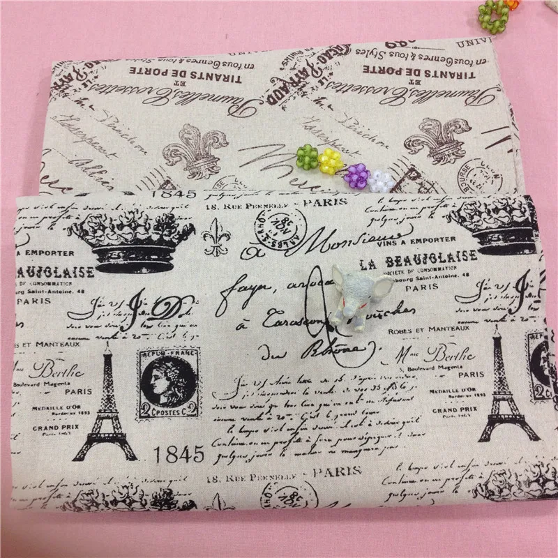 В ретро стиле с рисунком Лондон хлопковая льняная смешанная ткань DIY Швейные