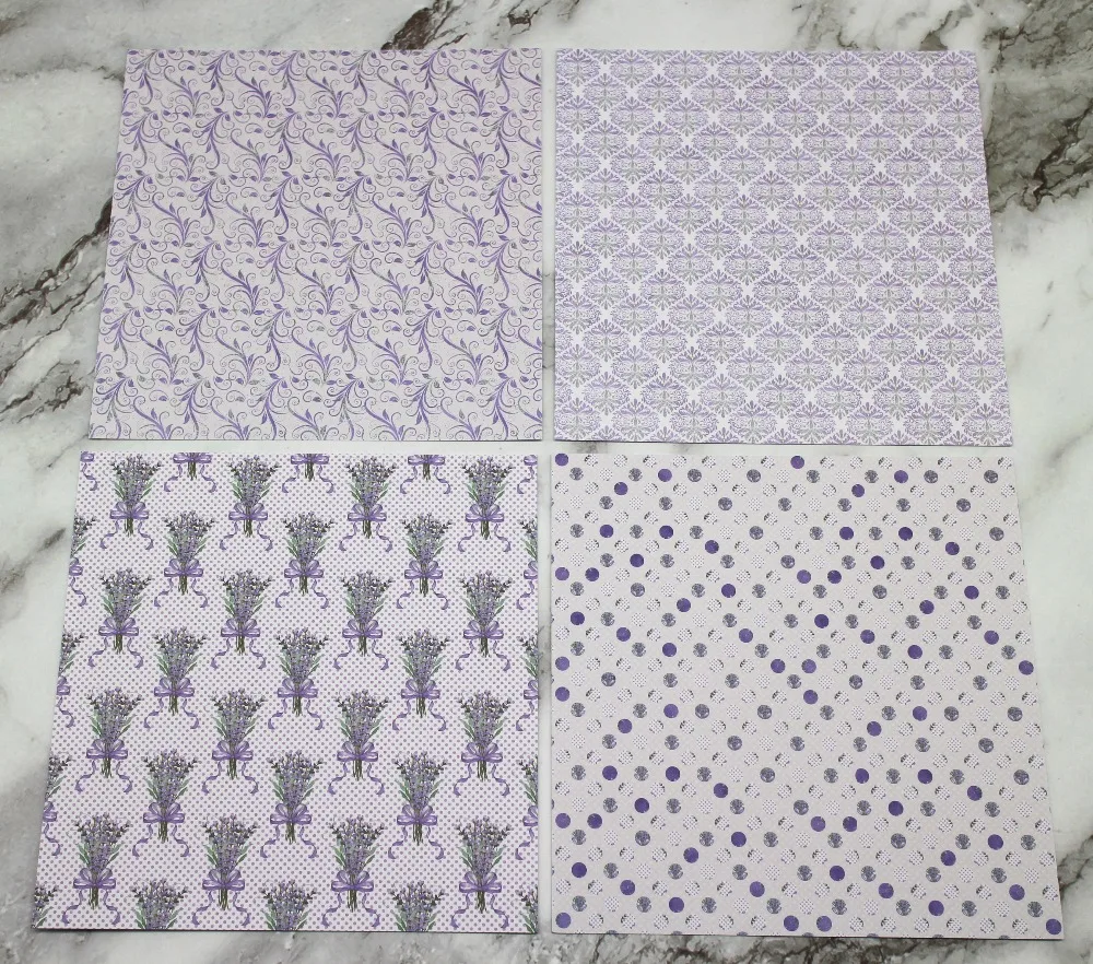 6 &quotX6&quot цветок/Лаванда оригами/крафт бумажный пакет с одним рисунком бумага для