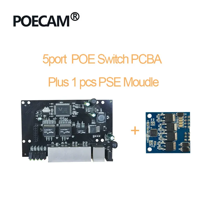 PSE no power desktop wall mount 5 port POE switch 65w IEEE802.3af/at USB Hub 960P/1080P HD ip Camera NVR Mini PC Buletooth wifi - Цвет: PSE no power