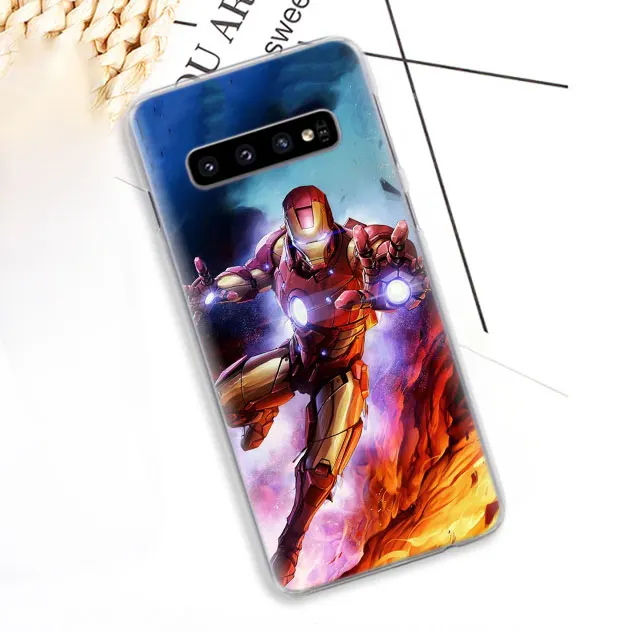 07 Marvel Герой Железный человек телефон чехол s для samsung Galaxy S10e S10 плюс S8 S9 плюс S6 S7 край A40 A50 A70 M20 чехол Coque - Цвет: 07