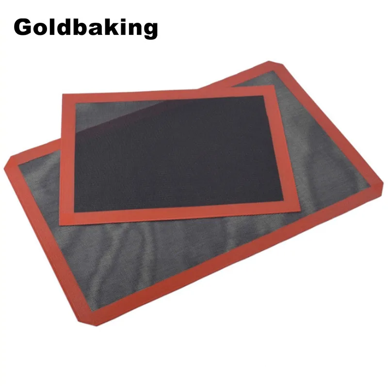 Goldbaking Премиум антипригарный силиконовый коврик для выпечки для хлебопекарной печи, перфорированная сетка для приготовления на пару, полноразмерный лист для приготовления пищи