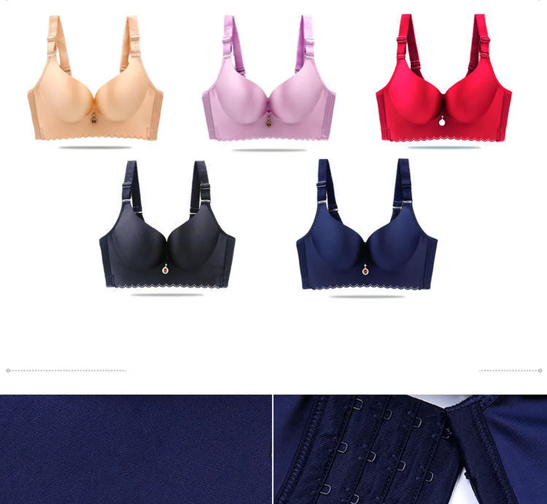 Модные Вышивка Кружево бюстгальтер регулируемый push up bra Для женщин Нижнее бельё