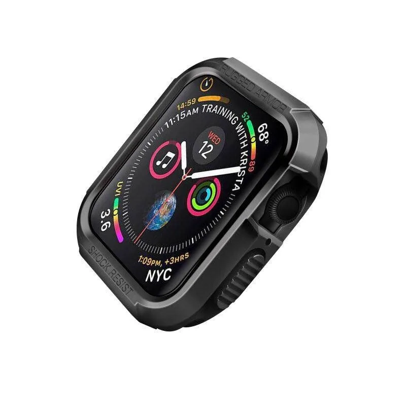 Резиновый чехол из ТПУ для Apple Watch 4, 3, 2, 1, 40 мм, 44 мм, прочный защитный чехол из ТПУ для IWatch