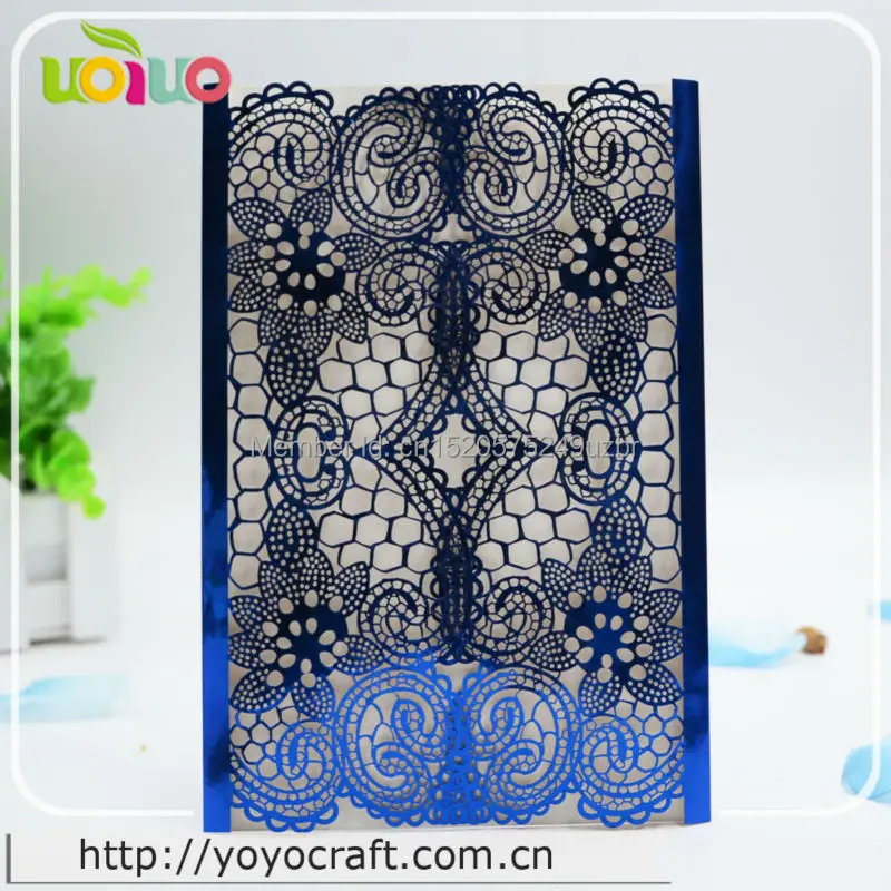 Благородный Свадебный декор кружевная Цветочная Свадебная пригласительная