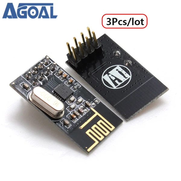 

3Pcs/lot NRF24L01+ SI24R1 2.4G Wireless Power Enhanced Communication Receiver Module Free Shipping