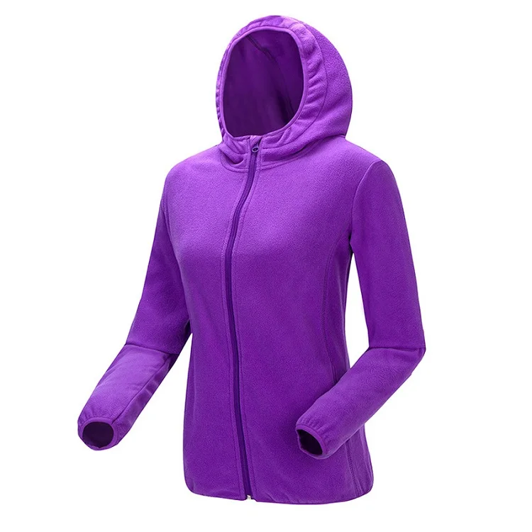 Violet WindTaste Женские флисовые куртки для кемпинга, походов, походов, альпинизма, улицы, Женские флисовые осенние спортивные пальто с капюшоном KB005 - Цвет: Violet