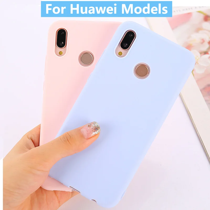 Candy Color Case for Huawei Honor 8X 10 9 Lite 7C 7A Pro 8C P Smart Y6 Y5 Prime 2018 P20 P9 P10 Mate Soft Silicon Cases | Мобильные