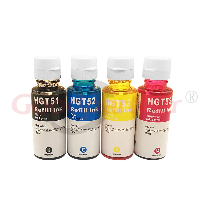 GT51 GT52 многоразовый СНПЧ набор чернильных чернил для HP DeskJet GT 5810 5820 GT5810 GT5820 51 52 Tank 310