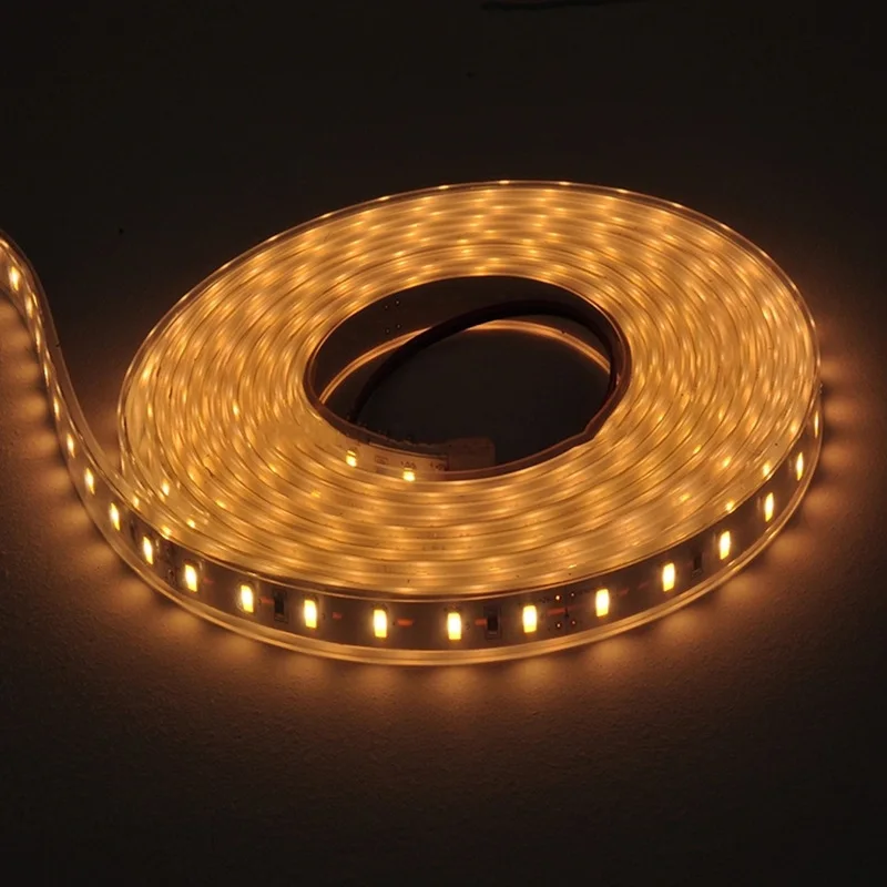 Warm white 12 В постоянного тока, светодиодный светильник, лента RGB SMD5050, доступные для помещений, рождественские украшения, 5 м, светильник с вырезанной светодиодной лентой, светильник - Испускаемый цвет: Warm white