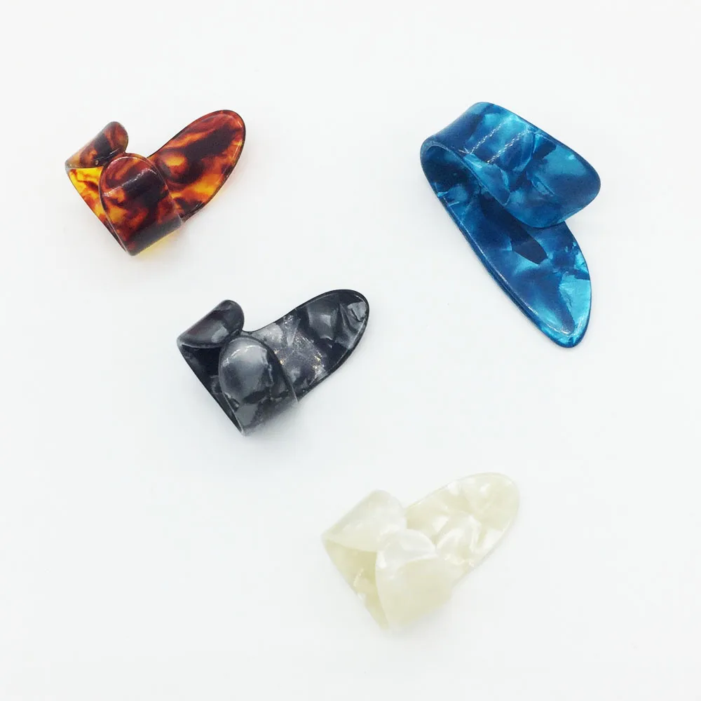 Celluloid Finger Guitar Pick Mediator 1 Thumb 3 Fingerpicks Shell Plectrum | Спорт и развлечения