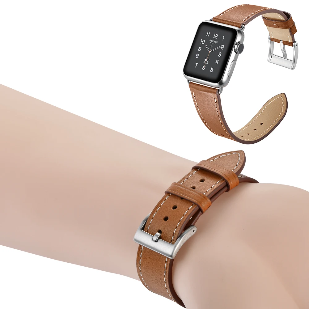 Bakeey ремень из натуральной кожи для Applewatch ручной работы замены ремешок Браслет