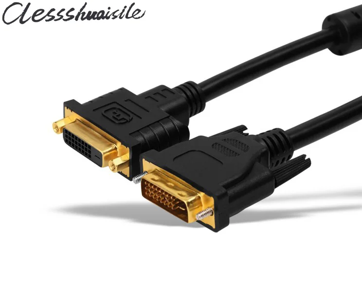 DVI-I (24+5) To DVI D-SUB 15PIN Male to Female Connector Cable 0.5m / 1.5m / 3m / 5m For Discrete Graphics to Display