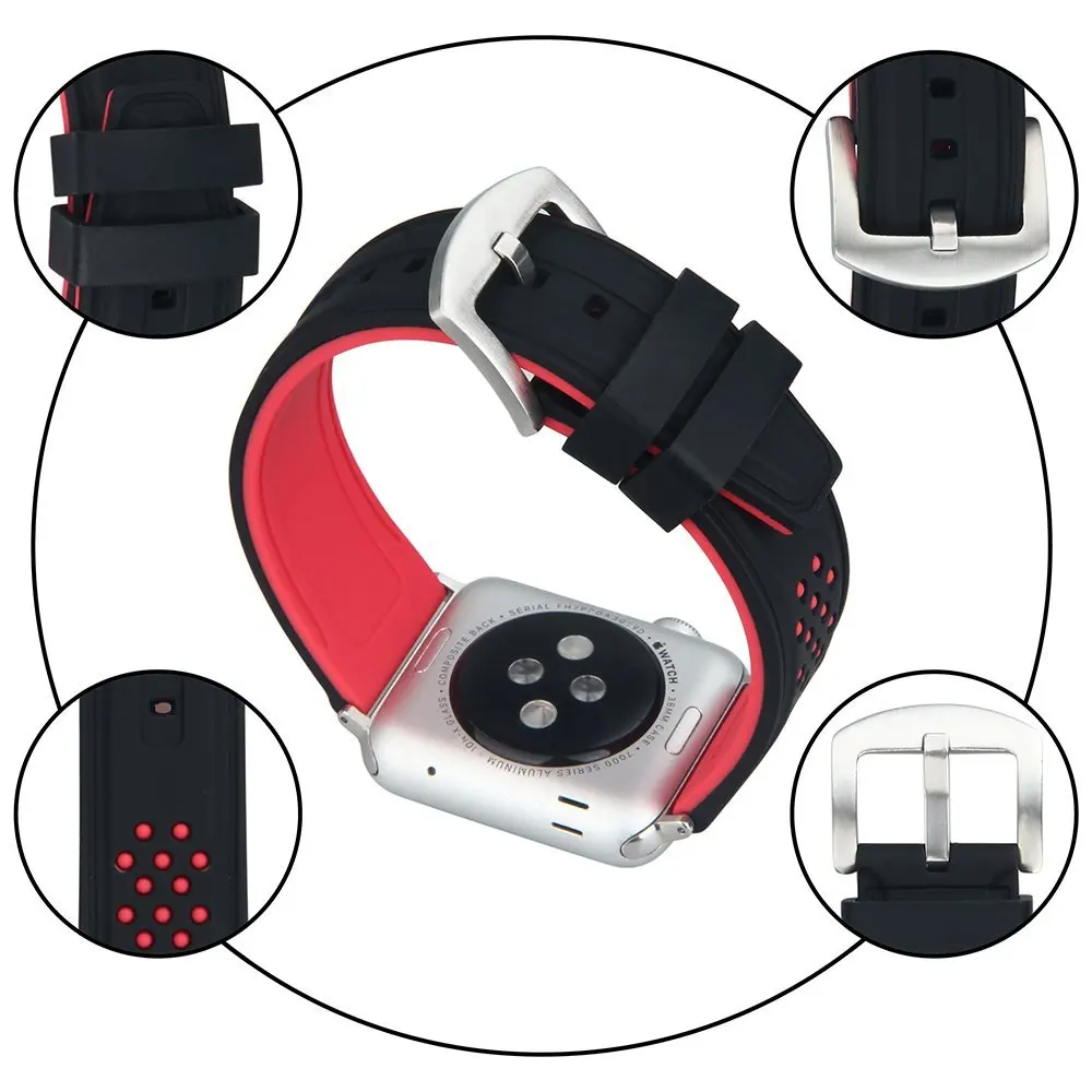 V MORO 2018 новые часы ремешок для Apple iwatch серии 3 серия 2 1 группы мягкого силикона Watch 38