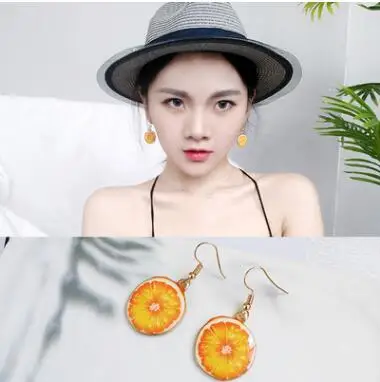 ED 080 2018 hot fashion cute fruit kiwi strawberry pine tomato cucumber orange earrings exquisite dragon gift factory | Украшения и