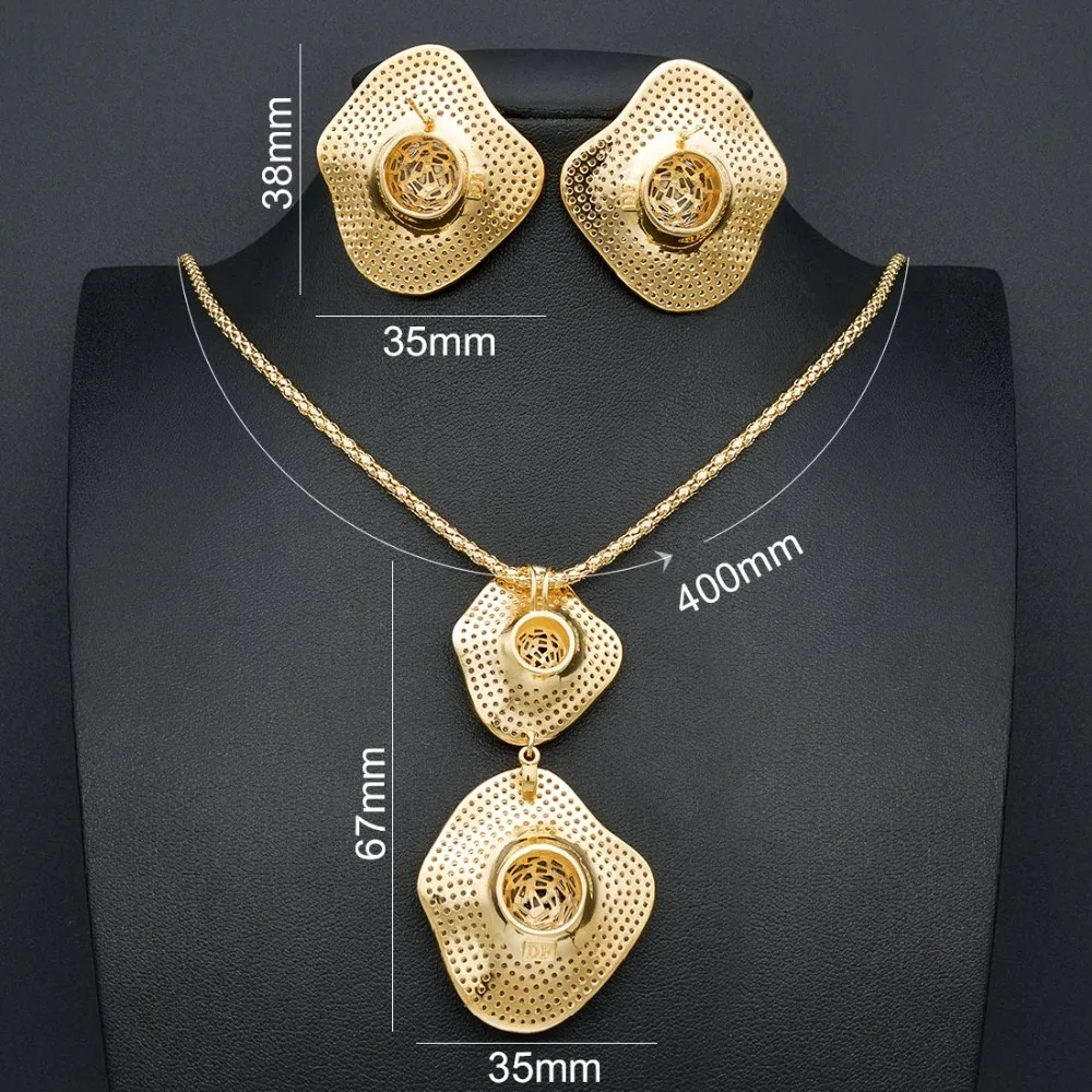 Набор украшений из колье и серёг роскошные свадебные вечерние серьги