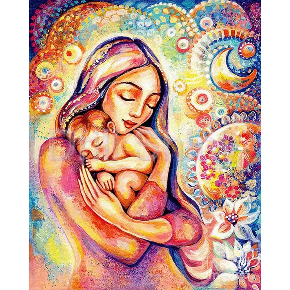

Full 5D DIY Diamond Painting "Family Mother and Baby" Drill Mosaic 3D Cross Stitch Diamond Embroidery Mosaic Wall Decor Gifts