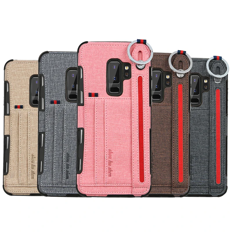 Luxury Cloth Canvas Case For Samsung S8 S9 Plus Note 8 9 Note8 Note9 Phone Card Slot Holder Back Cover S9Plus |